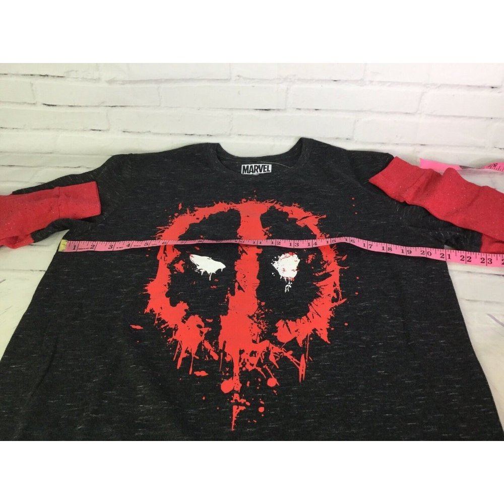 Marvel Comics Deadpool Distorted Logo Long Sleeve… - image 4